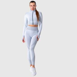 Amelia Activewear Women's Embrace Seamless Leggings - Grey & White - Small